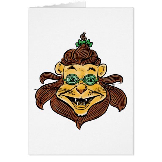 Assistant vintage d'Oz, Lion portant des lunettes (Devant)