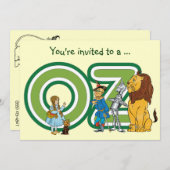 Assistant vintage Oz Boy Invitation de fête d'anni (Devant / Derrière)