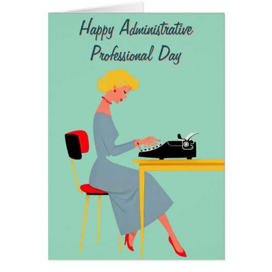 Assistante Administrative Vintage – Bureau Rétro (Devant)