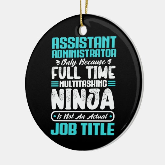 Assistent-administrator Multitasker Functie Titel Keramisch Ornament (Links)
