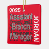 Assistent Branchmanager Extraordinaire CUSTOM Keramisch Ornament (Links)