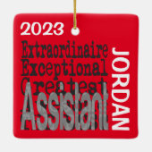 Assistent Buitengewoon CUSTOM Keramisch Ornament (Achterkant)