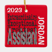 Assistent Buitengewoon CUSTOM Keramisch Ornament (Voorkant)