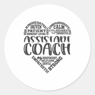 Assistent-coach, danscoach, metro-kunst ronde sticker