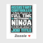 Assistent Controller Multitasker Taak Titel Vaardi Sticker (Vel)