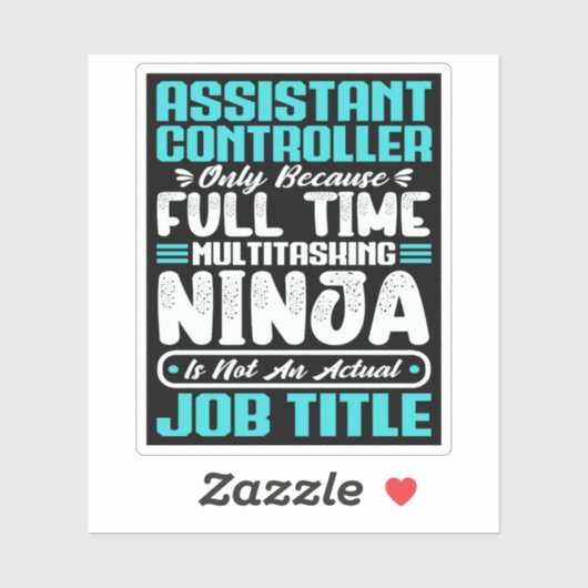 Assistent Controller Multitasker Taak Titel Vaardi Sticker (Vel)