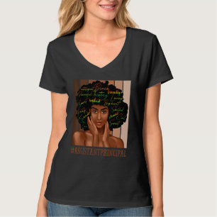 Assistent-directeur Afro African American Women Bl T-shirt