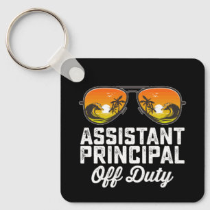 Assistent-directeur buiten dienst laatste schoolda sleutelhanger