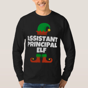 Assistent-directeur Elf met kerstcadeau T-shirt