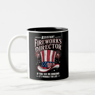 Assistent-directeur vuurwerk VS Onafhankelijkheids Tweekleurige Koffiemok
