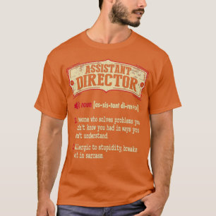Assistent directeur woordenboek term sarcastisch t-shirt