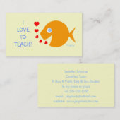 Assistent Elementaire Leraar Goldfish Sjabloon Visitekaartje (Voorkant / Achterkant)