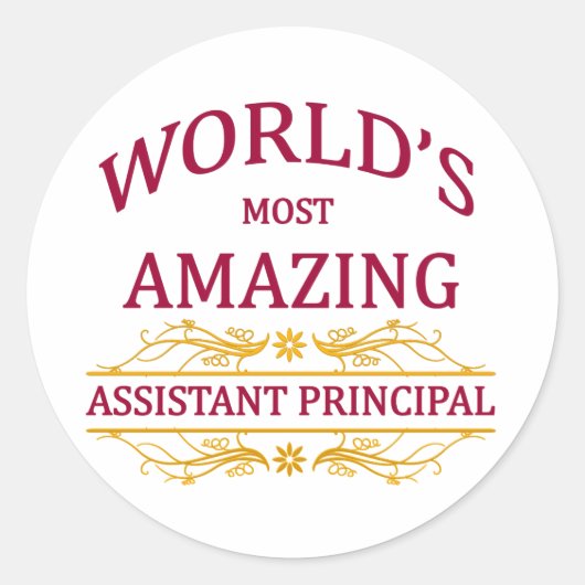 Assistent-hoofd Ronde Sticker (Voorkant)