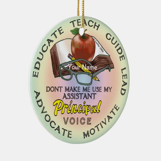 Assistent hoofdstem keramisch ornament (Rechts)