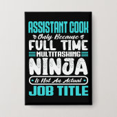 Assistent-kok Multitasker Functietitel Souschef Button (Voorkant)