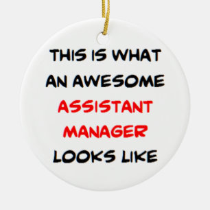 assistent-manager, geweldig keramisch ornament