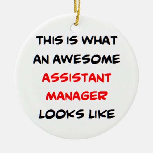 assistent-manager, geweldig keramisch ornament (Voorkant)