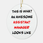assistent-manager, geweldig keramisch ornament (Links)