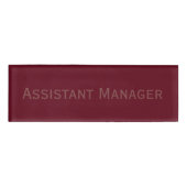 Assistent manager op herfst Bourgondië Naambadge (Voorkant)