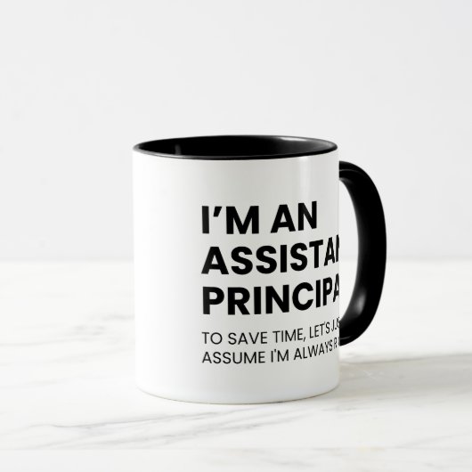 Assistent Principals Funny Work Gezegde Mok (Voorkant rechts)