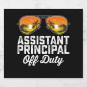 Assistent-schooldirecteur laatste schooldag bier etiket (Enkel label)