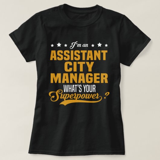 Assistent-stadsmanager T-shirt (Design voorkant)