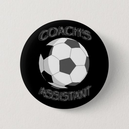 assistent van de voetbal coach ronde button 5,7 cm (Voorkant)