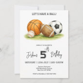 Assistons à un bal Anniversaire Invitation Sport S (Devant)