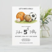 Assistons à un bal Anniversaire Invitation Sport S (Debout devant)