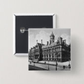 Assize Courts, Manchester, c.1910 Vierkante Button 5,1 Cm (Voorkant /achterkant)