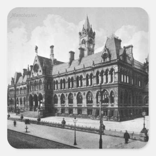 Assize Courts, Manchester, c.1910 Vierkante Sticker (Voorkant)