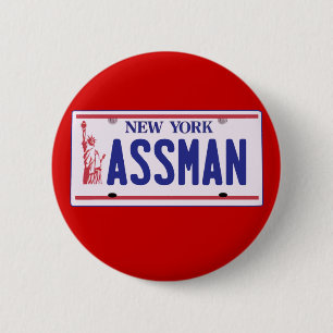 Assman New York License Bord Products Ronde Button 5,7 Cm
