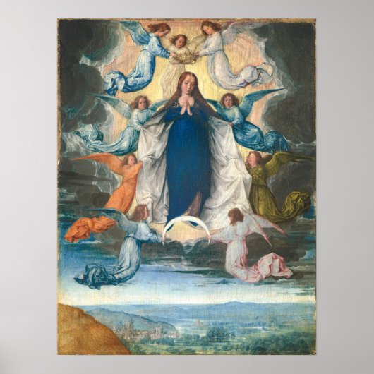 Assomption Vierge - Michel Sittow Poster d'Art (Devant)