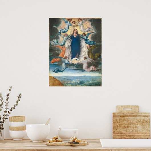 Assomption Vierge - Michel Sittow Poster d'Art (Cuisine)
