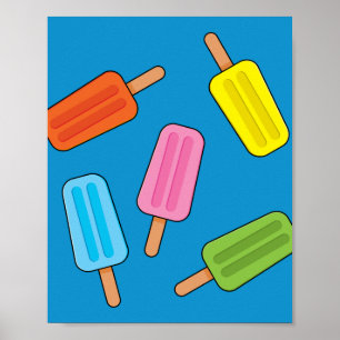 Assorptiepatroon voor kleurrijke populaties poster