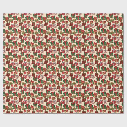 Assorted Christmas Presents & Bows  Cadeaupapier (Vlak)