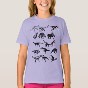 Assorted Dinosaurs Illustratie T-shirt
