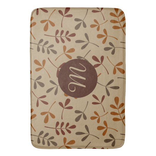 Assorted Fall Leaves PTN (gepersonaliseerd) Badmat (Voorkant Verticaal)