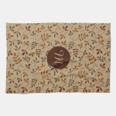 Assorted Fall Leaves Rpt Ptn (Gepersonaliseerd) Theedoek (Horizontaal)