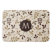 Assorted Leaves Gold Browns CRM PTN (gepersonalise Badmat (Voorkant)