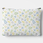 Assorted Leaves Patroon Blauw Groen Grijs Geel Wit Etui (Voorkant)