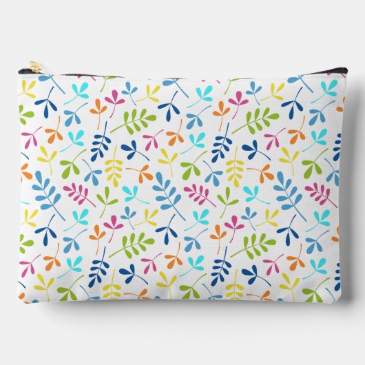Assorted Leaves Pattern Meerkleurig op wit Etui (Voorkant)