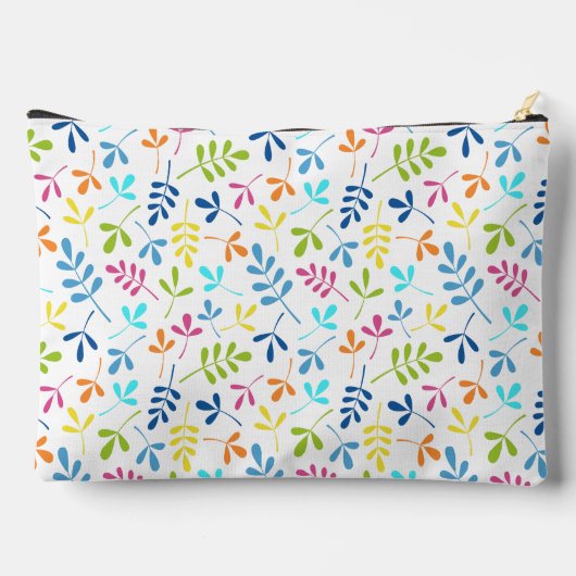 Assorted Leaves Pattern Meerkleurig op wit Etui (Achterkant)