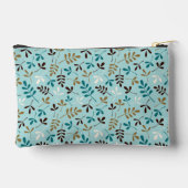 Assorted Leaves Pattern Teals Cream Brown Gold Etui (Achterkant)