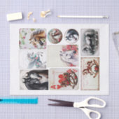 Assorted paard-thema Ephemera Fussy Cuts Tissuepapier (Craft)