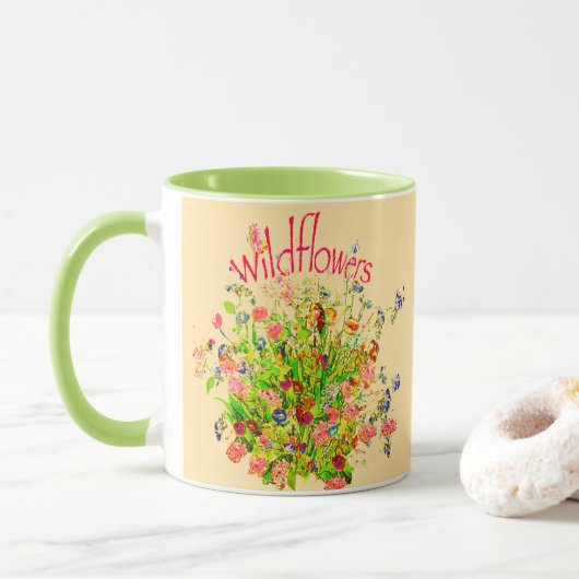 Assorted Wildflowers Pretty Mug Mok (Met donut)