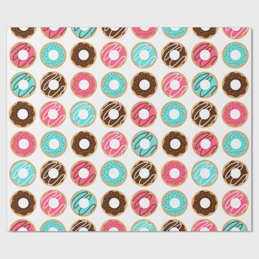 Assorteer Donuts Pattern Cadeaupapier (Vlak)