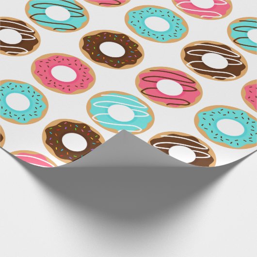 Assorteer Donuts Pattern Cadeaupapier (Hoek)