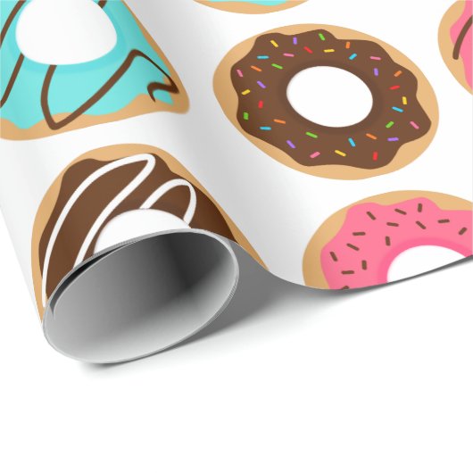 Assorteer Donuts Pattern Cadeaupapier (Rol Hoek)
