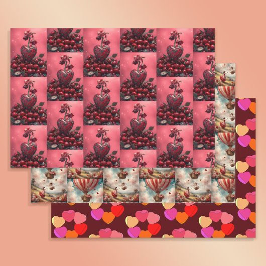 Assortiment 24A van Valentijn Inpakpapier Vel